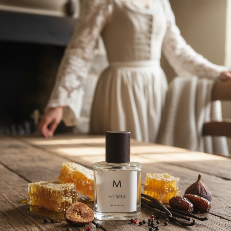 Sie liebt Parfum. Stimmungsbild im Landhausstil